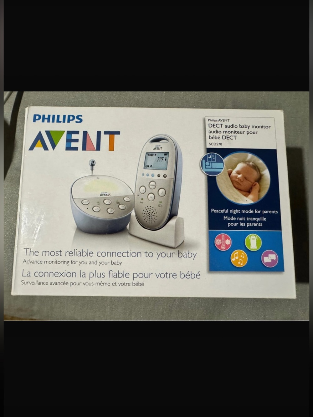 Philips AVENT DECT Baby Monitor - White/Silver